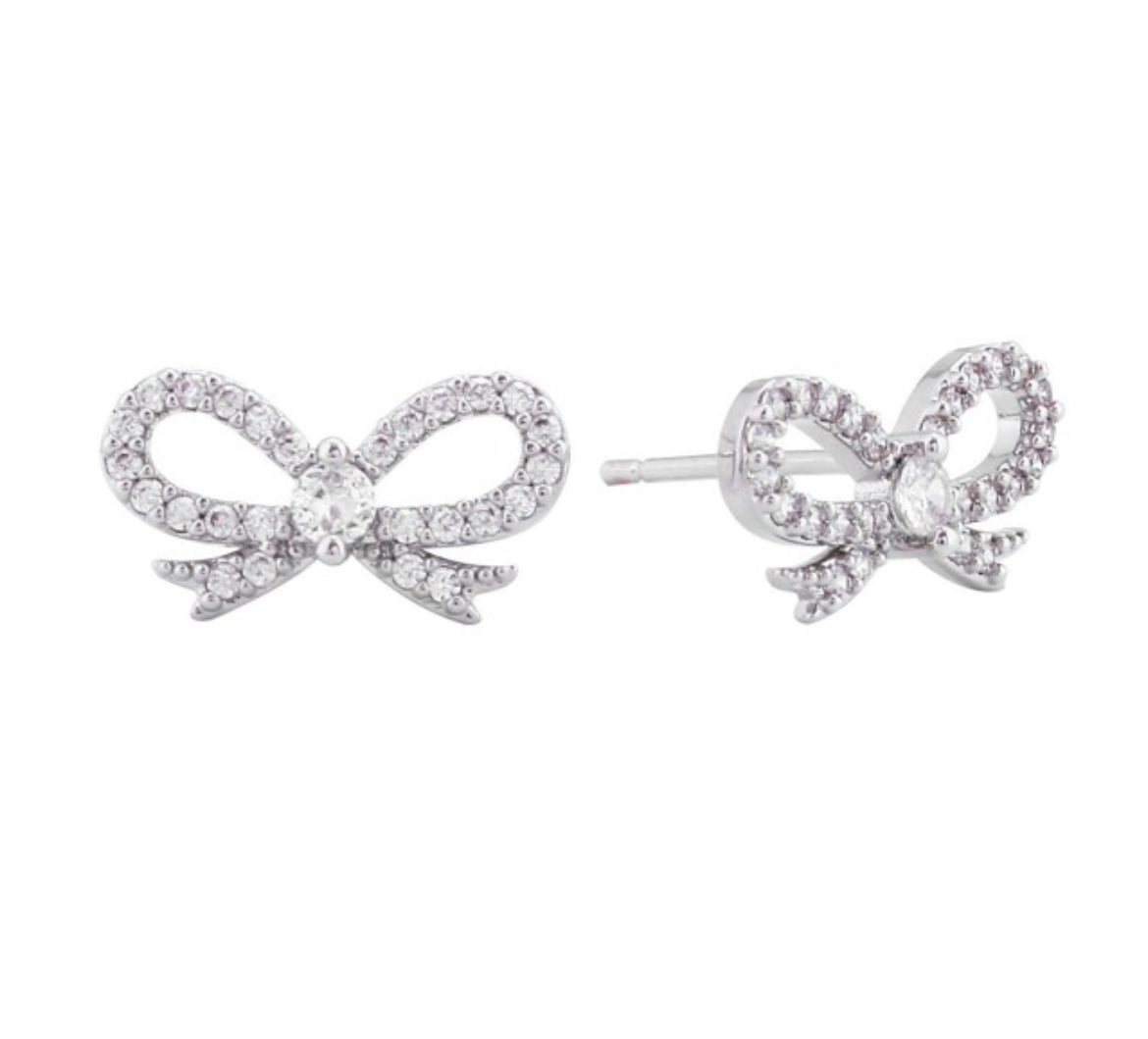 Studded Bow Earrings