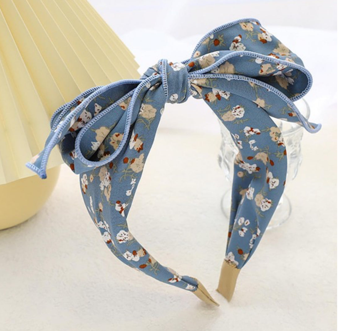 Blue Floral Headband