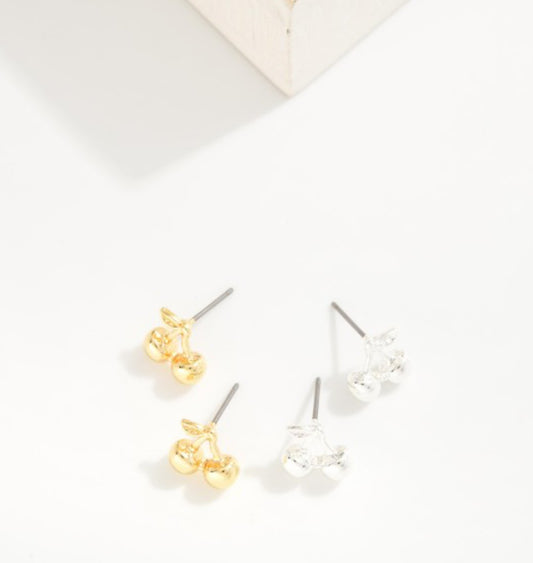 Dainty Cherry Earrings