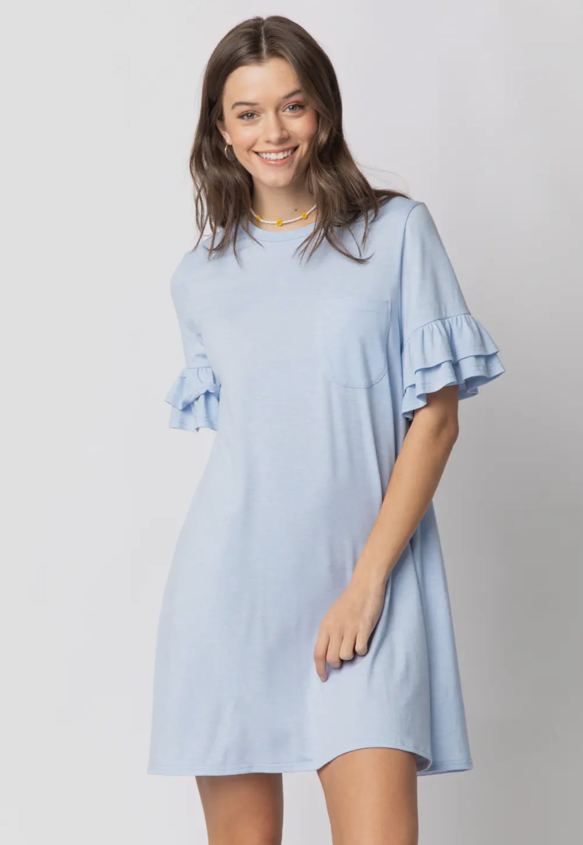 Sky Blue French Terry Dress