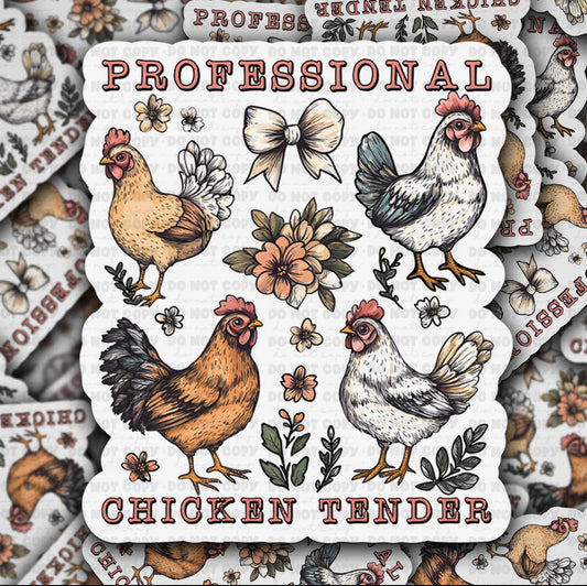 Professional Chicken Tender Die Cut Sticker
