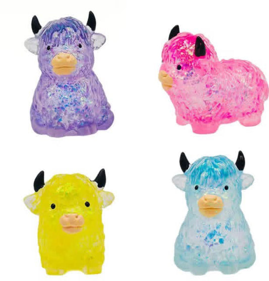 Glitter Highland Cow Squish Toy