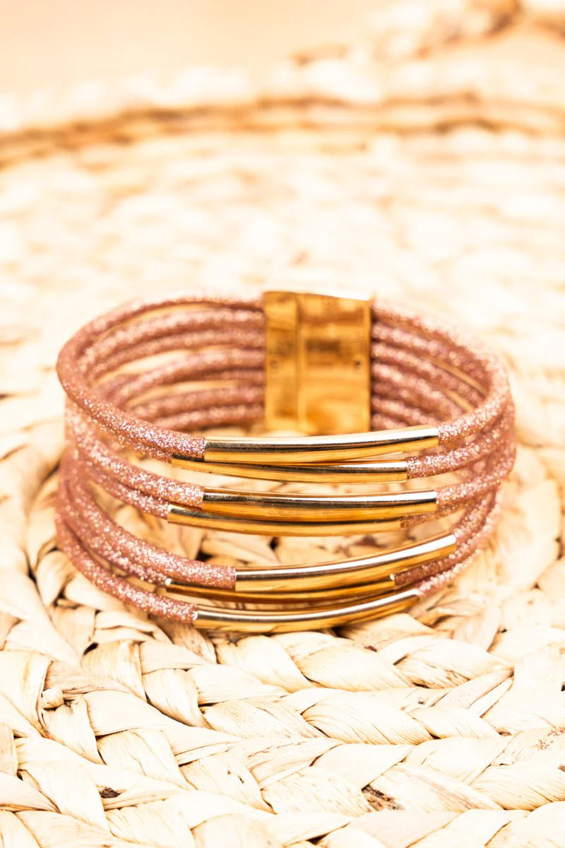 Rose gold 2025 strand bracelet
