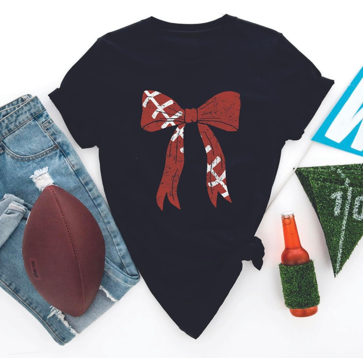 Football Bow Tee