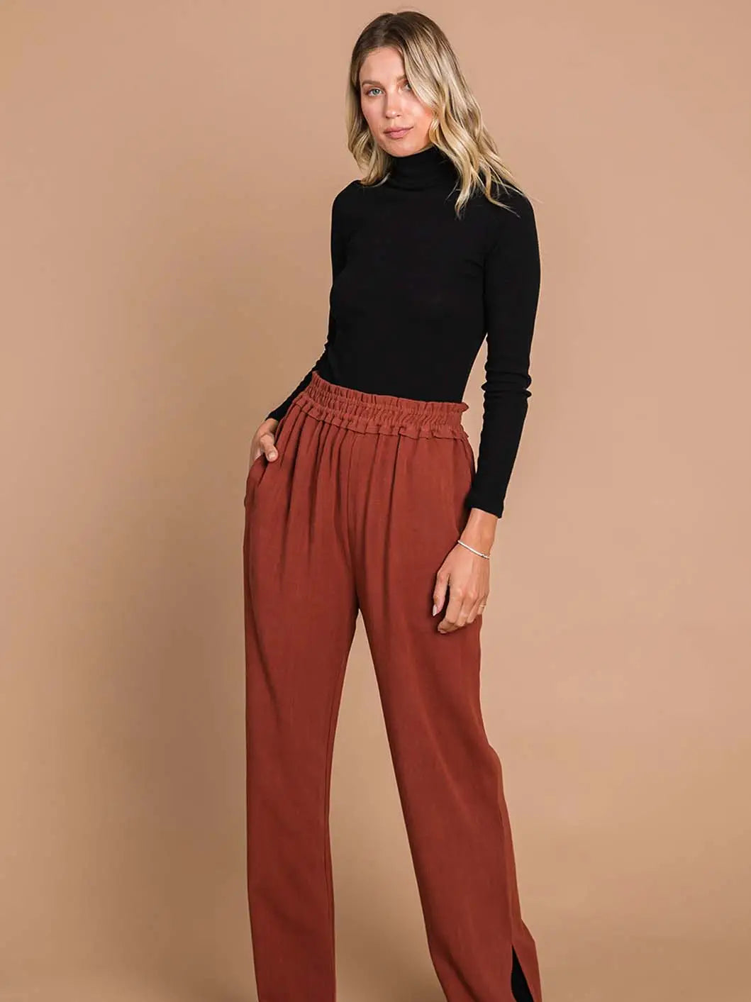 Casual Chic Soft Cotton Linen Wide Leg Pants