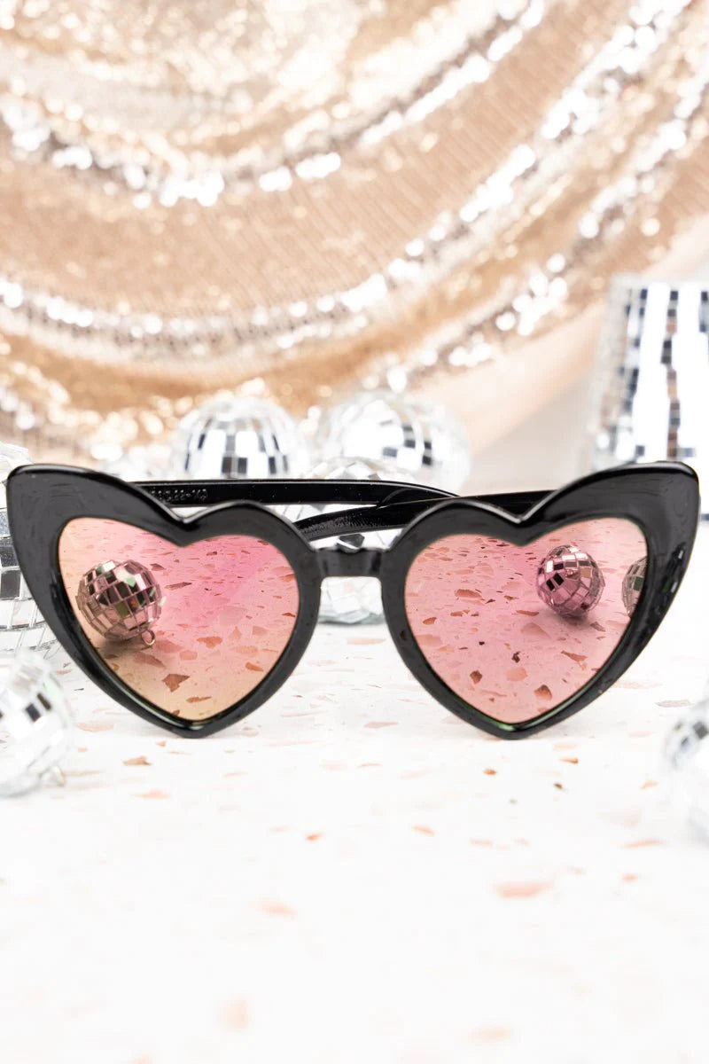 HEAD OVER HEELS BLACK HEART SUNGLASSES