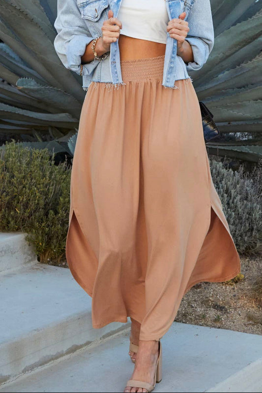 Imagine That Maxi Skirt-Camel