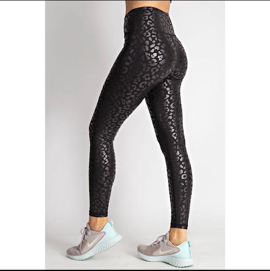 Black Leopard Leggings