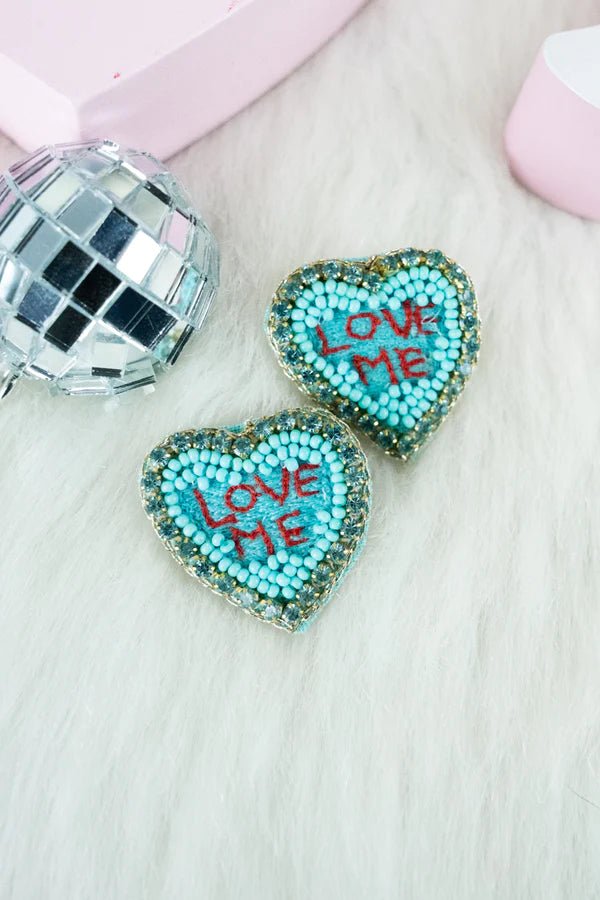 BLUE 'LOVE ME' EARRINGS