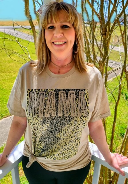 "Cheetah Mama with Lightning Bolt" Tee - Anchor Fusion Boutique