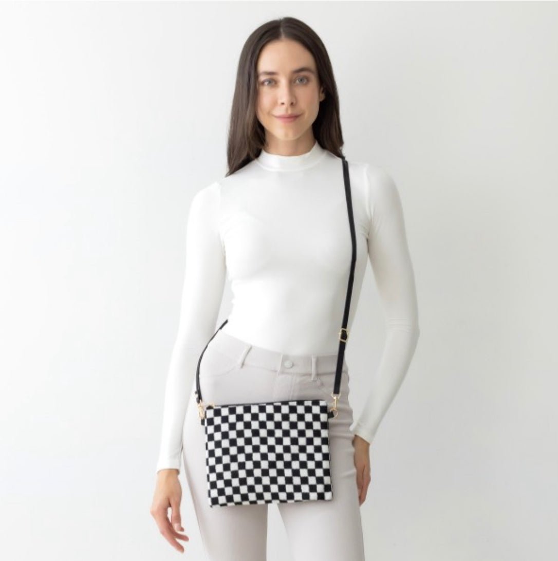 CHIC INTUITION CHECKERED PURSE