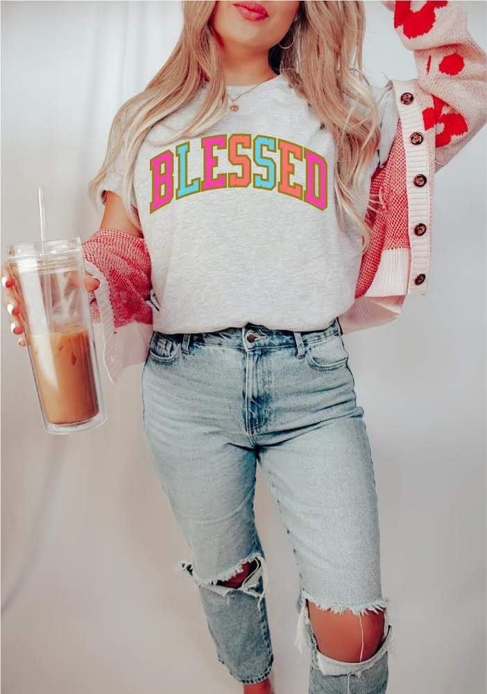 Colorful Blessed Tee
