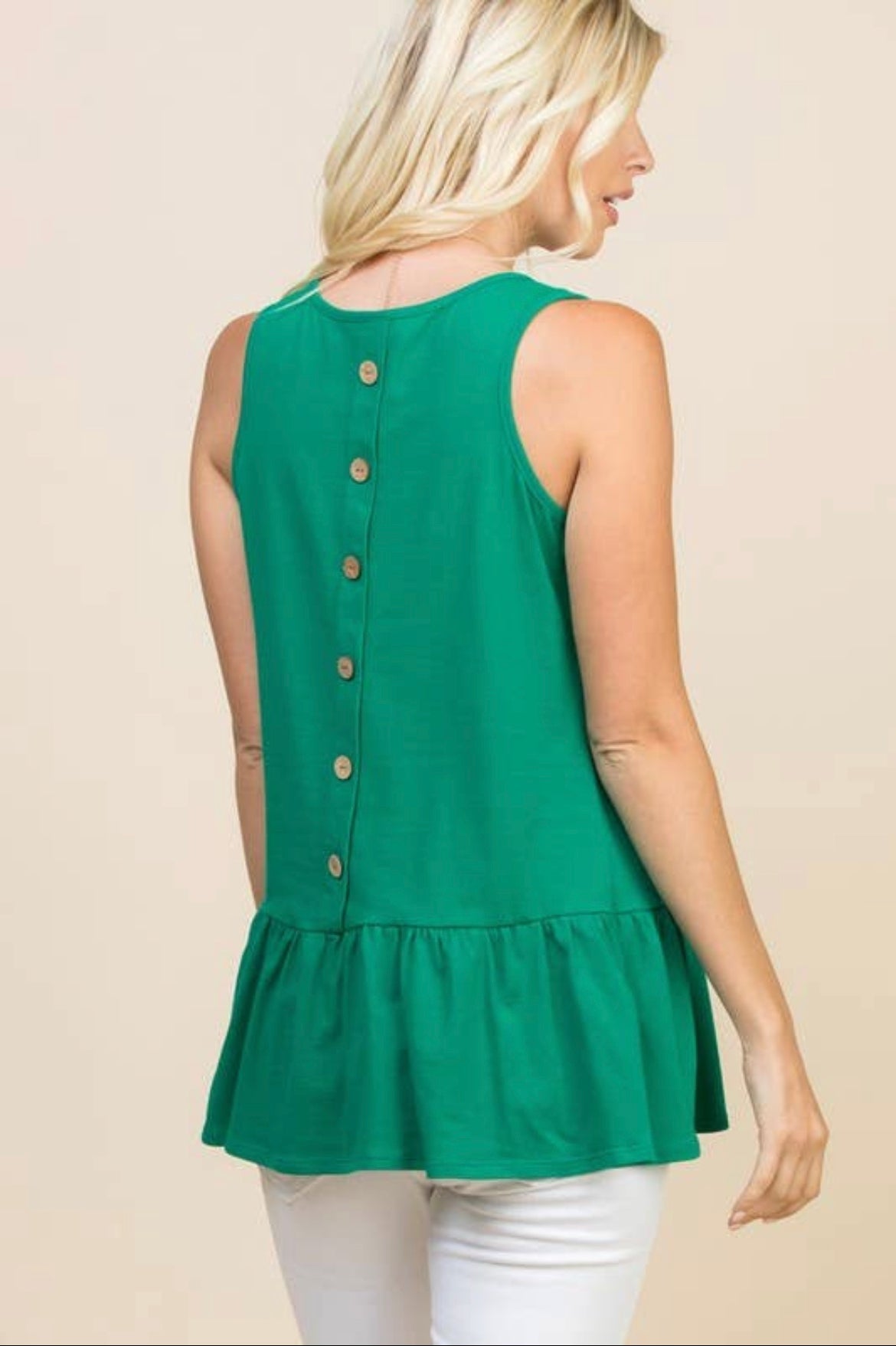 Come Back Again Kelly Green Ruffle Top - Anchor Fusion Boutique