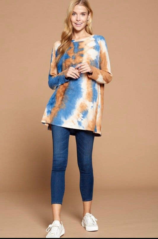 Cozy & Warm Tie Dye Tunic Top