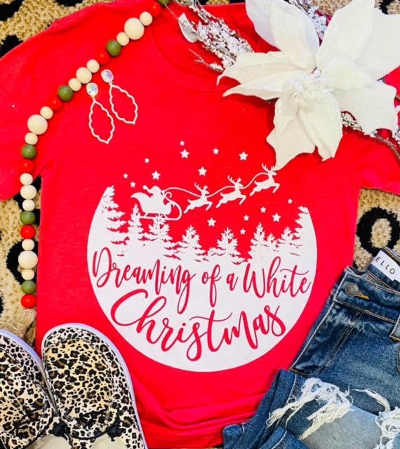 "Dreaming of a White Christmas" Tee - Anchor Fusion Boutique