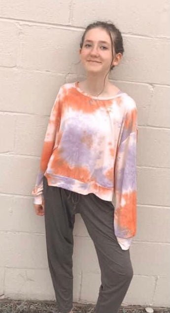 "Far Out" Tye-Dyed Long Sleeve Top - Anchor Fusion Boutique