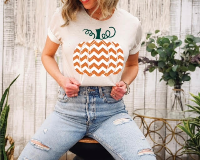 Glitter Pumpkin Tee