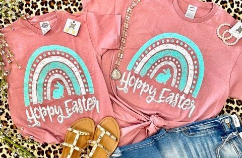 Hoppy Easter Rainbow Tee - Anchor Fusion Boutique