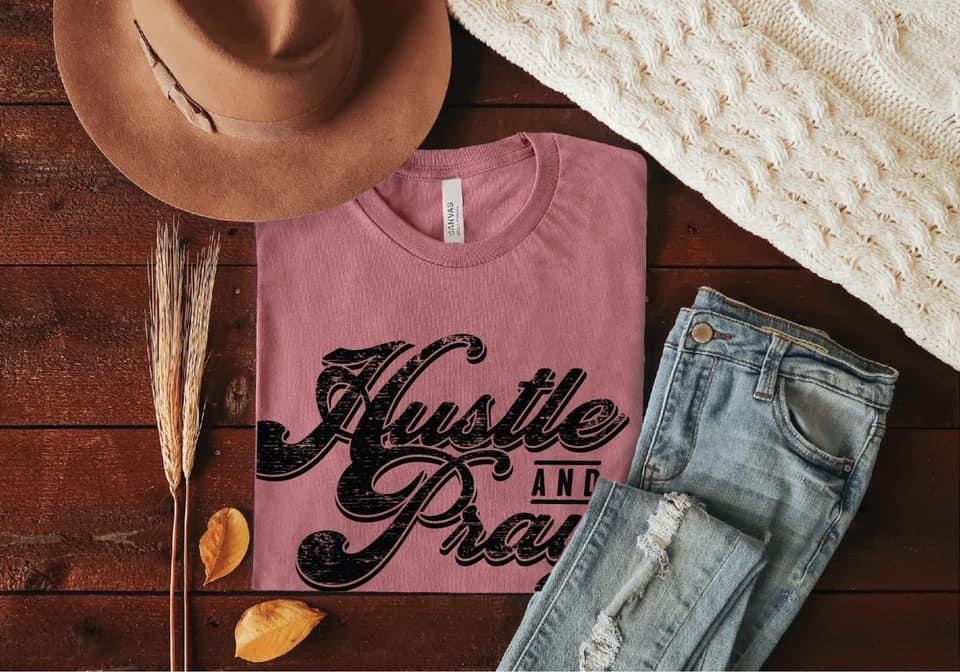 Hustle and Pray Tee - Anchor Fusion Boutique