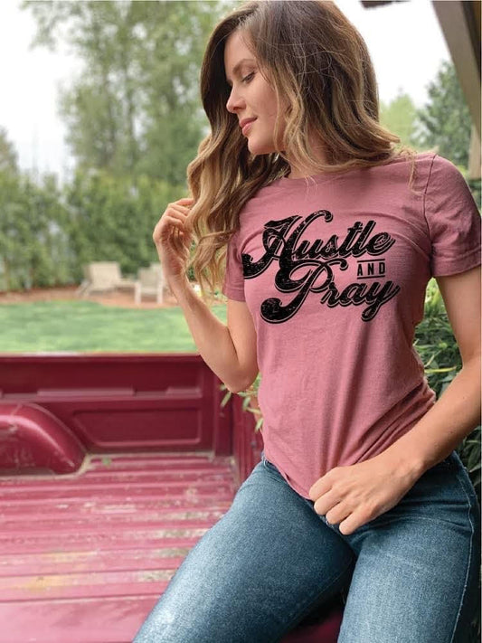 Hustle and Pray Tee - Anchor Fusion Boutique