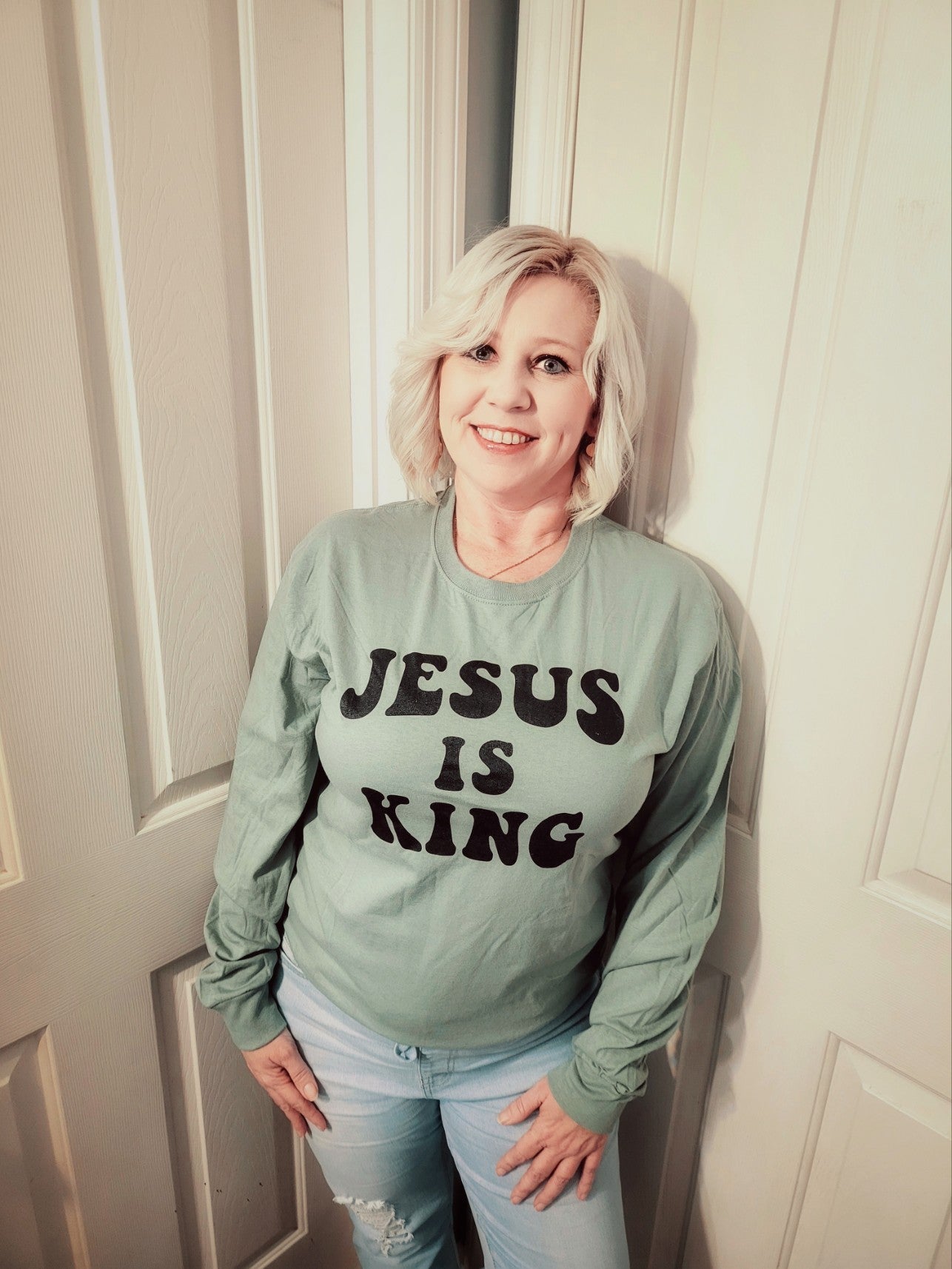 Jesus is King Long Sleeve Tee - Anchor Fusion Boutique