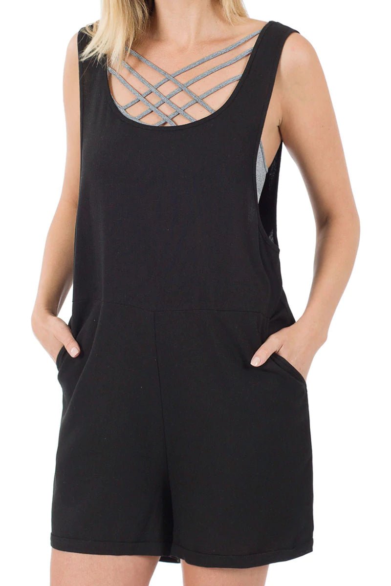 "Just for You" Black Romper - Anchor Fusion Boutique