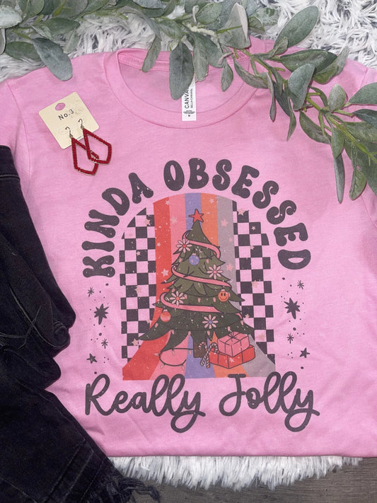 Kinda Obsessed Really Jolly Tee - Anchor Fusion Boutique