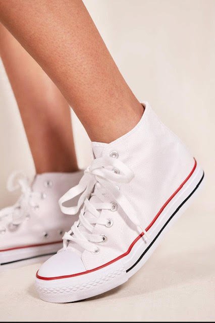 Lace Up Hi Top Trainers In White🤍 - Anchor Fusion Boutique