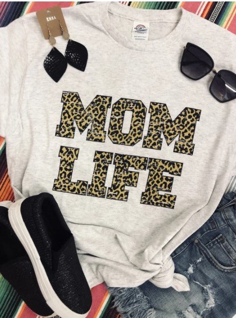 Leopard Mom Life Tee - Anchor Fusion Boutique