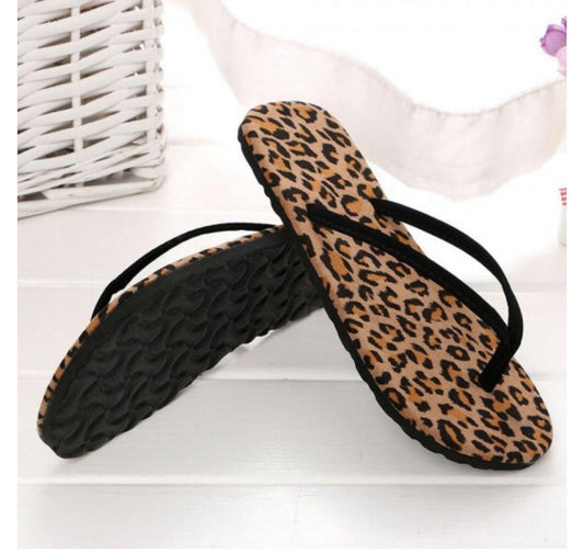 Leopard Print Thong Flip Flops - Anchor Fusion Boutique