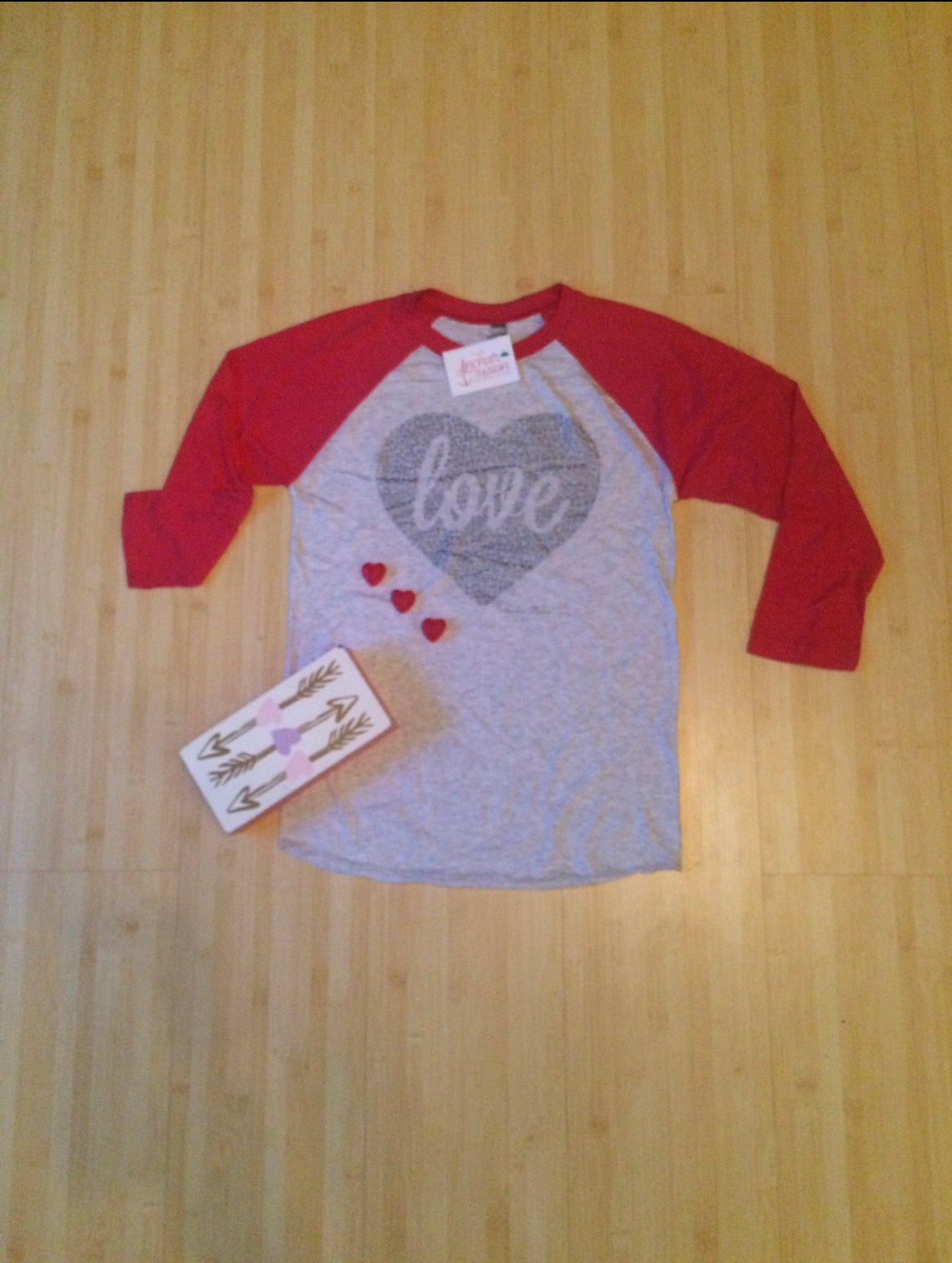 Love Glitter Heart Raglan - Anchor Fusion Boutique