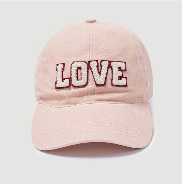 "Love" Sherpa Lettered Vintage Baseball Cap - Anchor Fusion Boutique