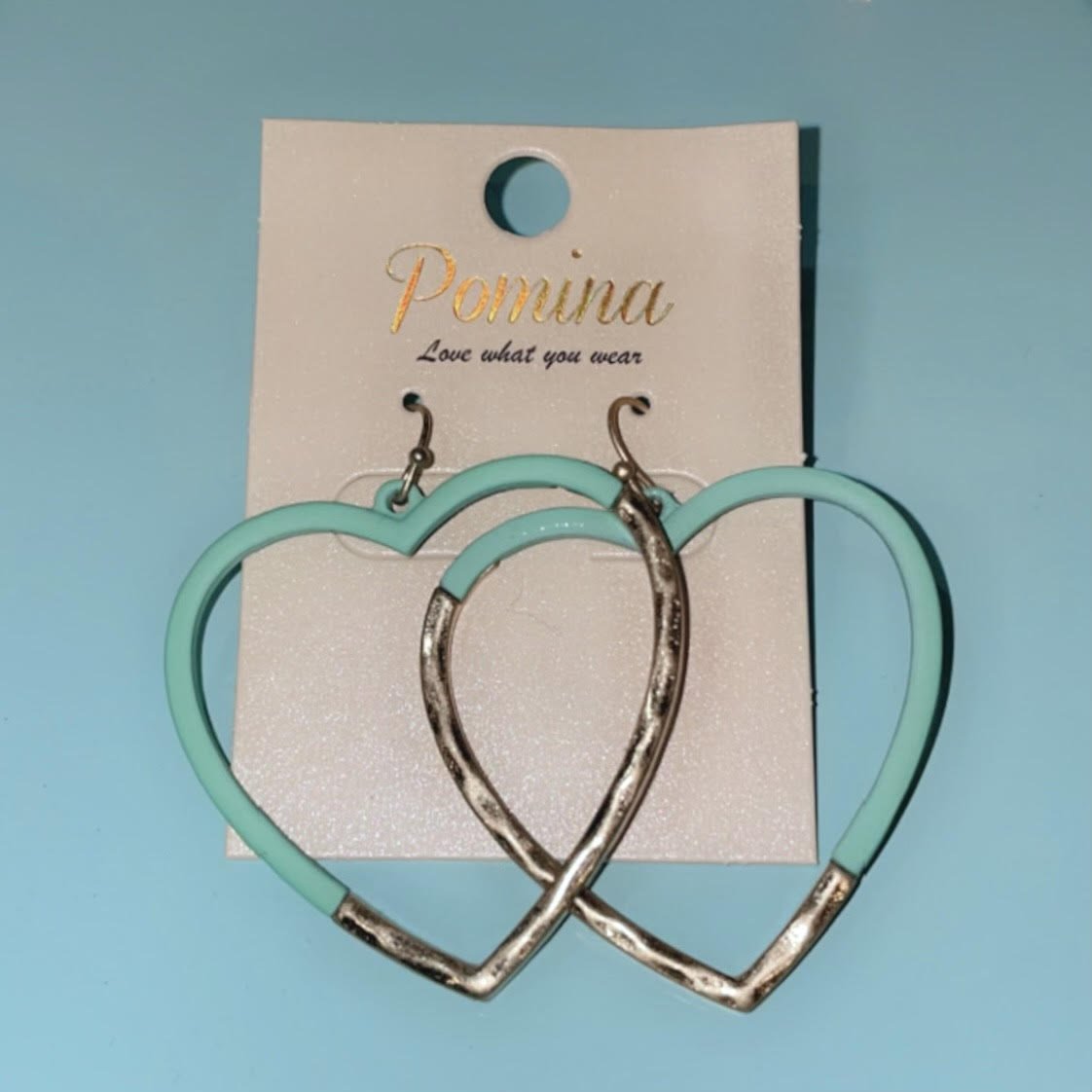 Matte color coated heart hoop earrings 201 - Anchor Fusion Boutique