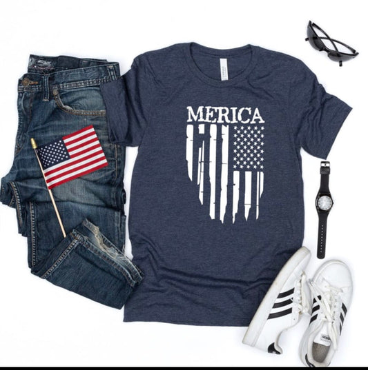 Merica Flag Tee - Anchor Fusion Boutique