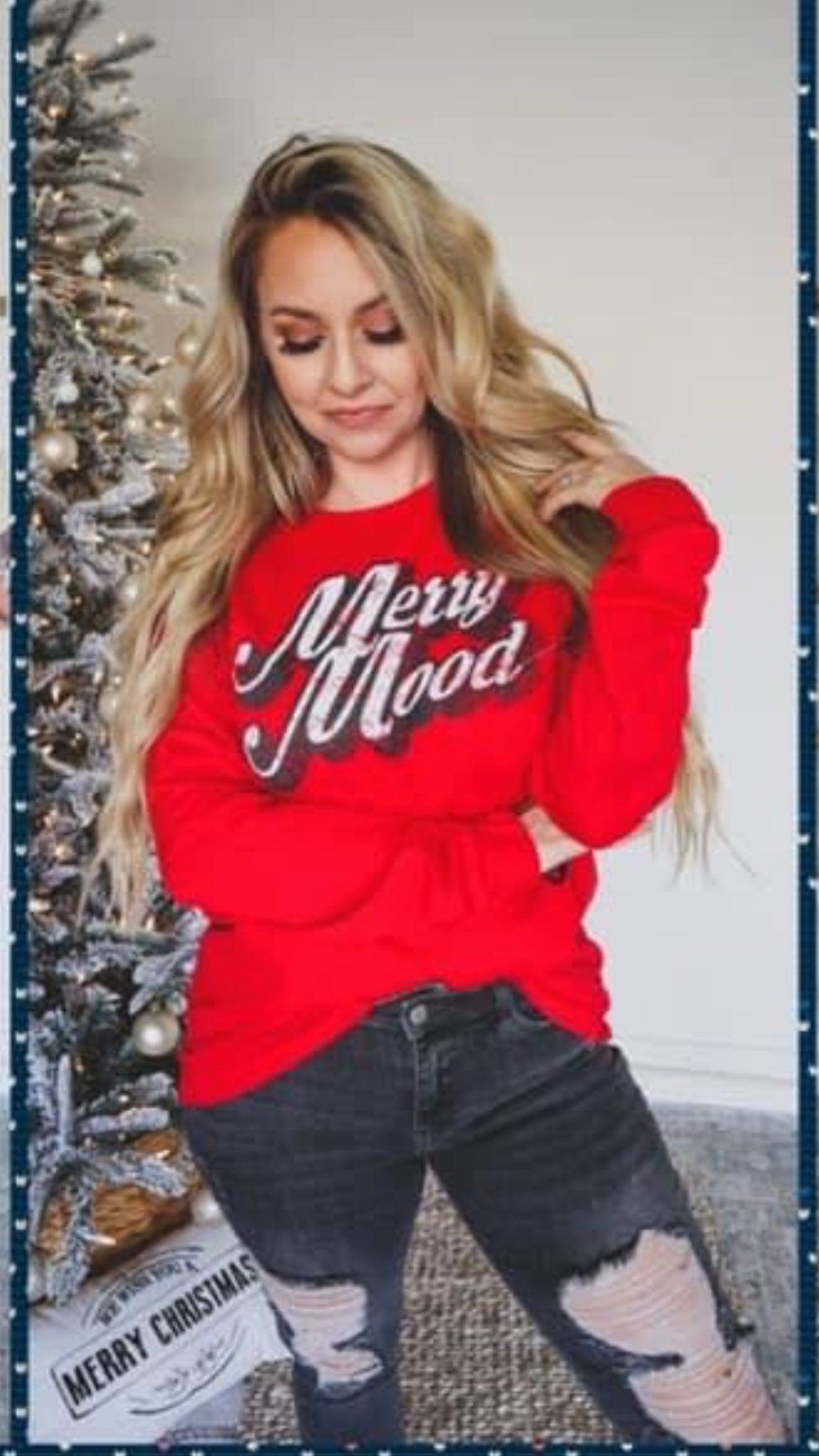 "Merry Mood" Long Sleeve Tee