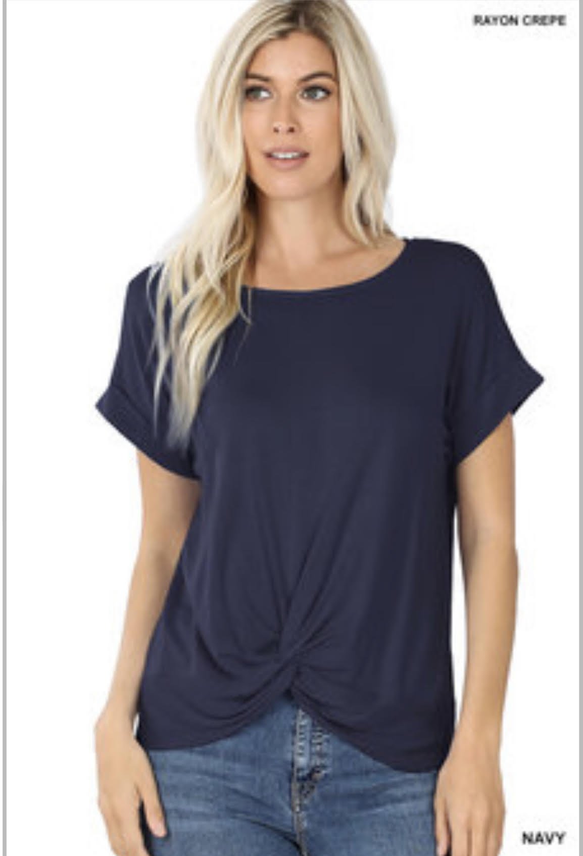 "Navy Knot" Top - Anchor Fusion Boutique