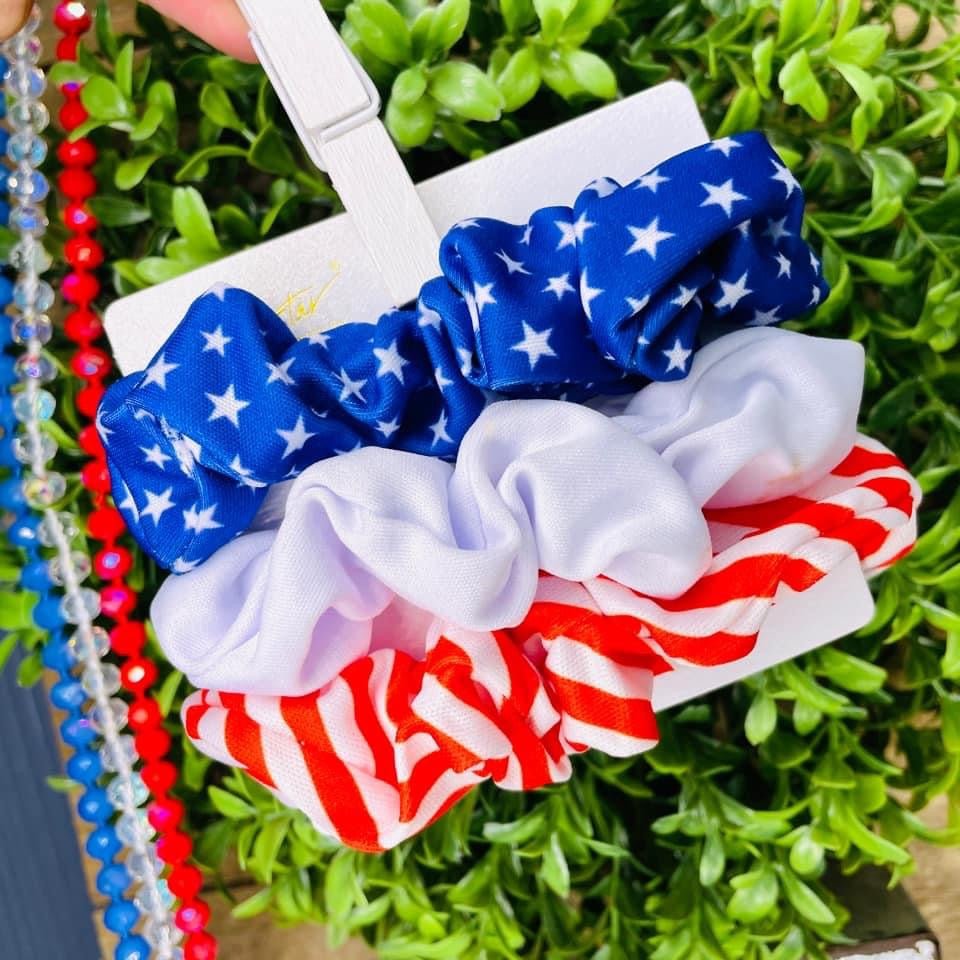 Patriotic scrunchie set - Anchor Fusion Boutique