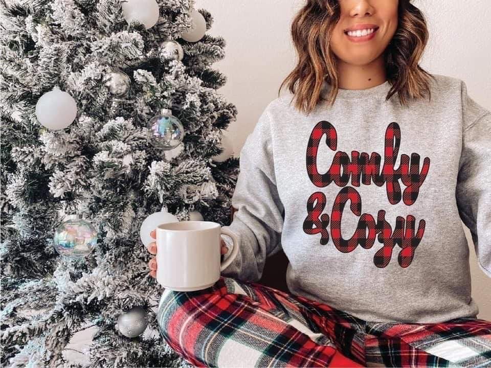 Plaid Comfy & Cozy Sweatshirt - Anchor Fusion Boutique