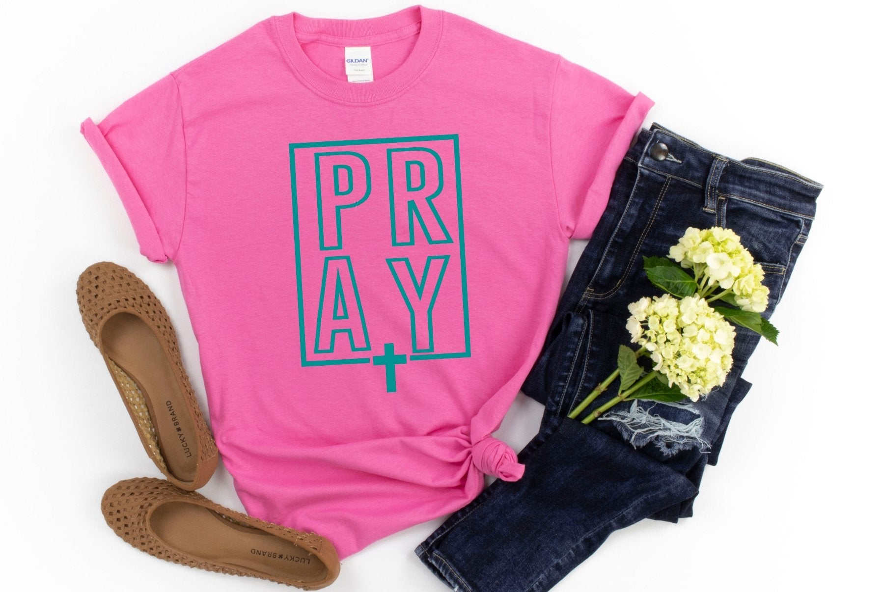 Pray in Pink Tee - Anchor Fusion Boutique
