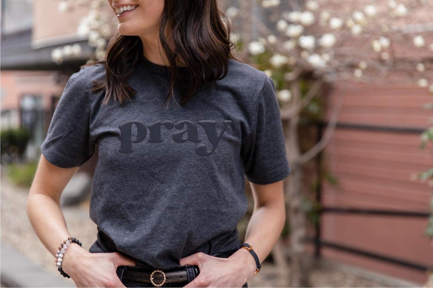 Pray (puff ink) Tee - Anchor Fusion Boutique