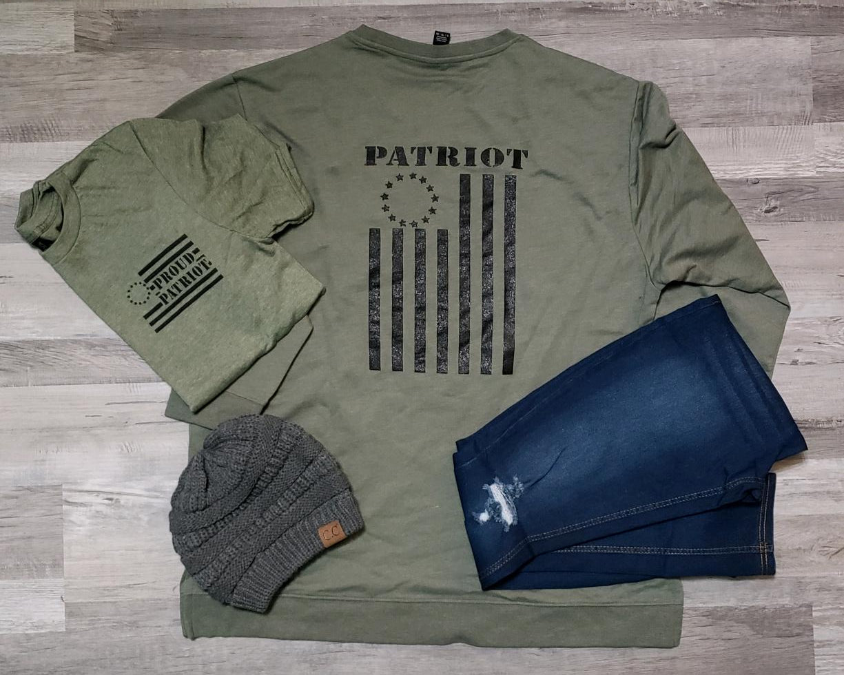 Proud Patriot Tee or Long Sleeve Shirt - Anchor Fusion Boutique