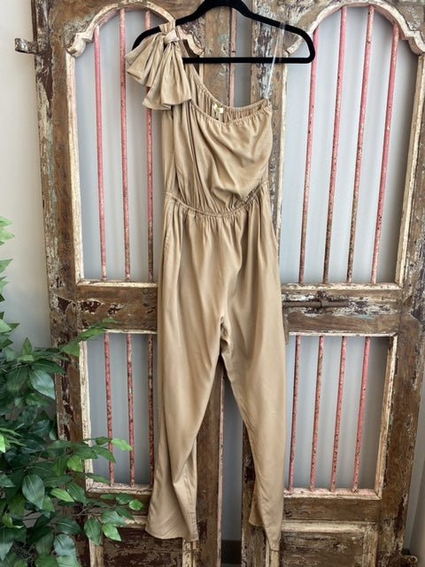 Shimmer Bow Jumpsuit - Anchor Fusion Boutique