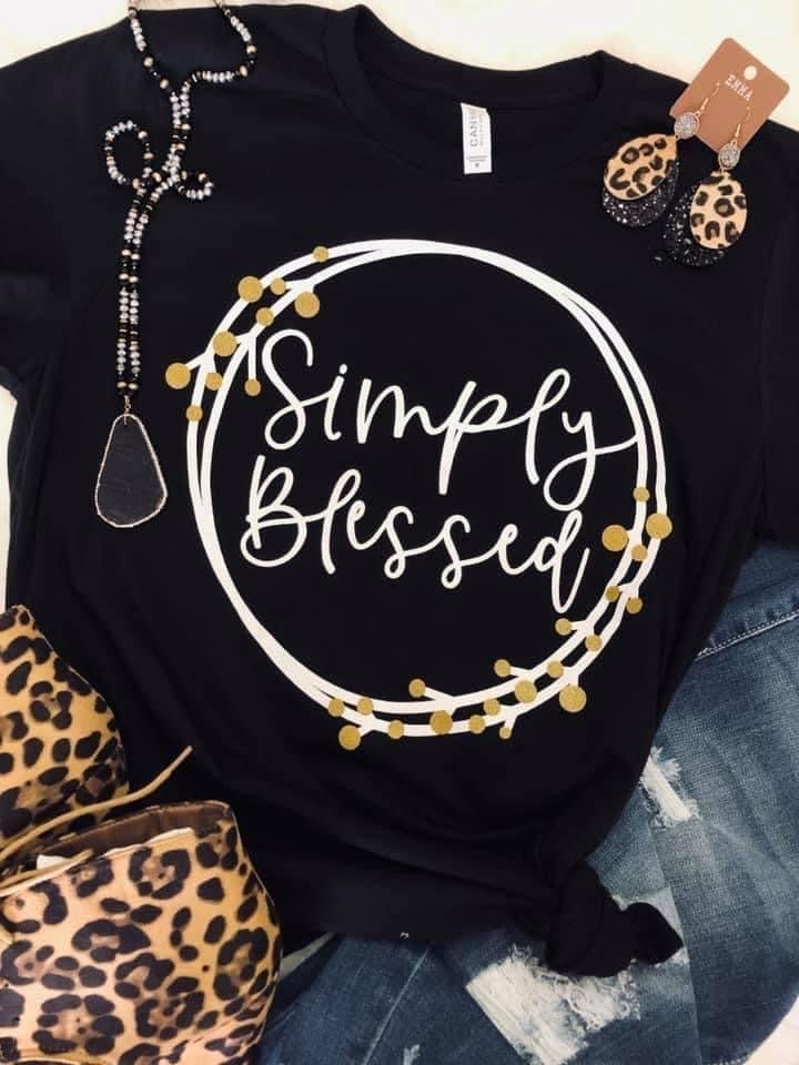 "Simply Blessed" Tee - Anchor Fusion Boutique