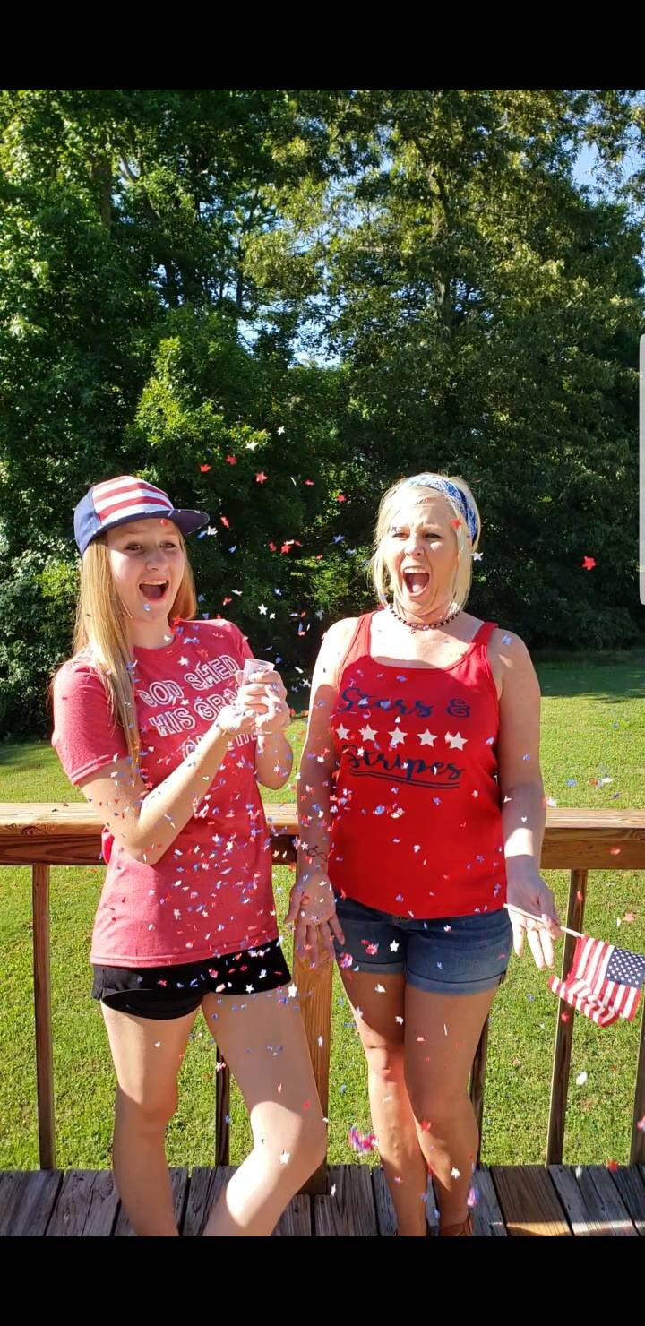 Stars and Stripes Red Tank - Anchor Fusion Boutique