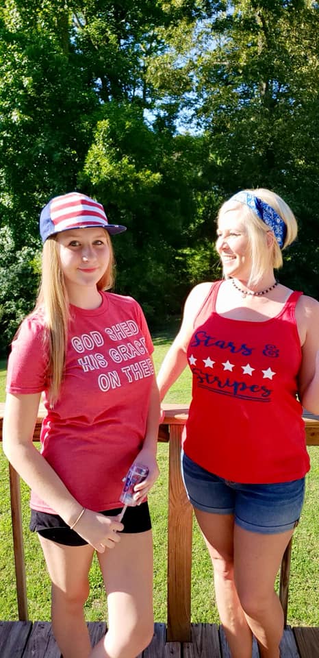 Stars and Stripes Red Tank - Anchor Fusion Boutique