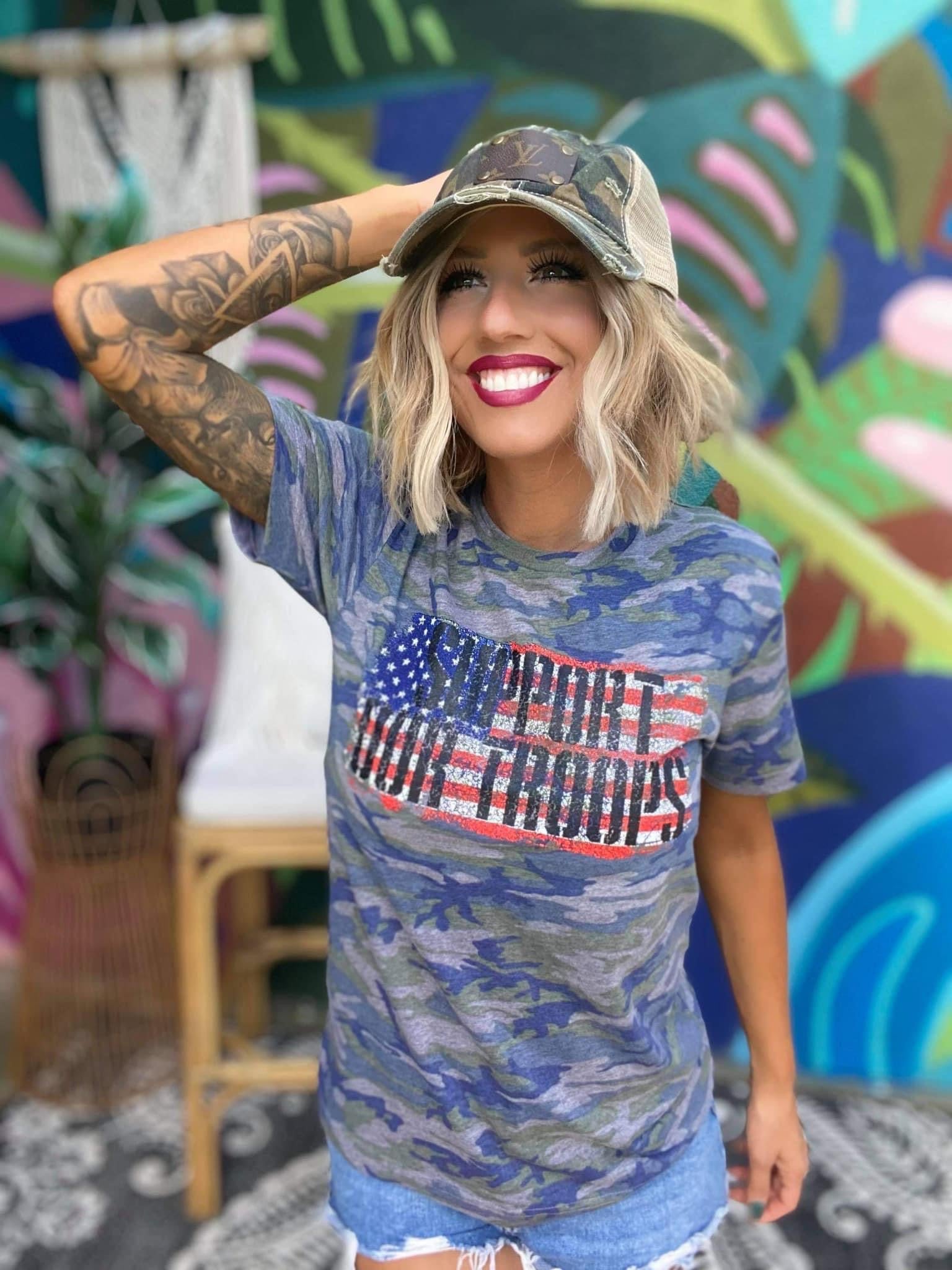 Support Our Troops Camo Tee - Anchor Fusion Boutique