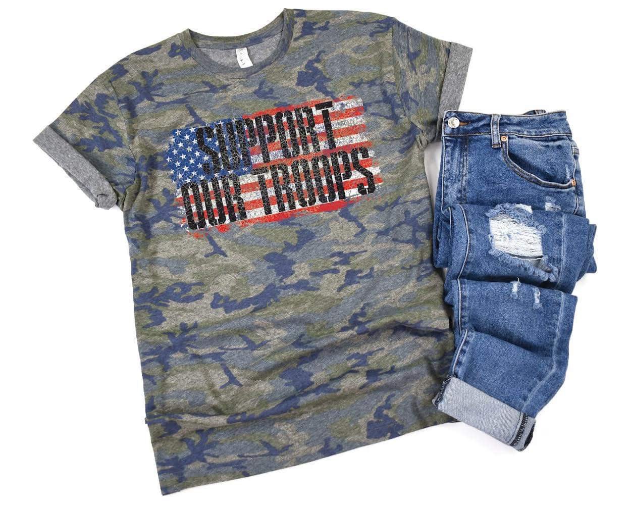 Support Our Troops Camo Tee - Anchor Fusion Boutique