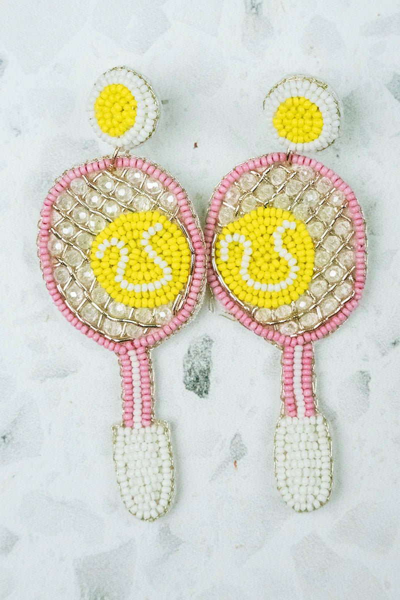 TENNIS TIME SEED BEAD EARRINGS - Anchor Fusion Boutique