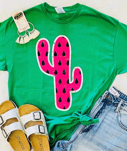 Watermelon Cactus Tee - Anchor Fusion Boutique