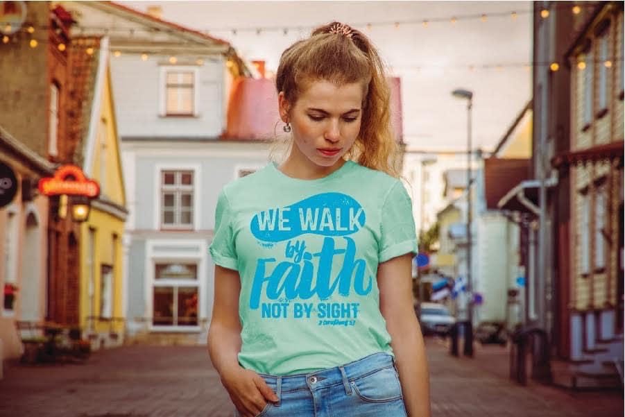 We Walk By Faith Tee - Anchor Fusion Boutique